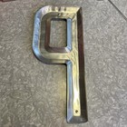 Vintage 14    Green Lightweight Aluminum Sign Letters    p    Beveled