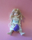 Antique All-bisque German Jointed Mignonette 5 5  Doll With Blonde Mohair Hair