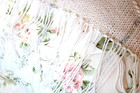 Hand Knit Afghan Blanket Throw White Pastel Shabby Cottage Chic Fringe 78x94 
