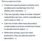 Vintage Cast-iron Trivets  John Wright  Set Of Two