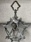 Vintage Antique French  Brass Hall Lantern Pendant Ceiling Light