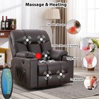 Canmov Power Lift Recliner Chair  Oversized Faux Leather Chair W  Heat   Massage
