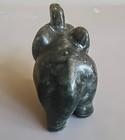 Carved Green Serpentine Jade Elephant Statue Carving Specimen Healimg Crystal