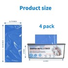 Diaper Pail Refills Bags With 30 Bags  With Genie Easy Roll Signature Diaper    