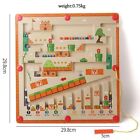 Magnetic Color And Number Maze  Montessori Wooden Toddler Magnet Puzzle Game