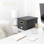 File Folder Box  Grey File Boxes With Lids  Document Organizer Box  Filing Bin 