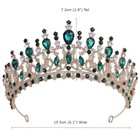 7 2cm Tall Drip Crystal Wedding Bridal Queen Princess Prom Tiara Crown For Women