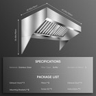 4 5 6 7 8 9ft Commercial Kitchen Exhaust Range Hood Restaurant Ventilation Syste