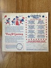 Vintage Menu Howard Johnson 1976  Bicentennial Kid Menu    76 Flavor Of America