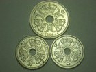Danmark   1 Krone     2 Kroner   1992 - 2006   3 Coins  