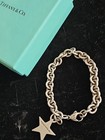Vintage Tiffany   Co  Star Charm Chain Bracelet 925 Sterling Silver 