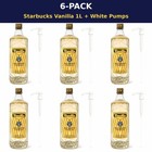 Starbucks Vanilla Syrup 6 Pack 1l Bottles With White Pumps 33 8 Fl Oz