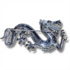 Dragon Brooch Pin 925 Silver Marcasite 19 Gram