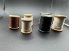 Antique Clark s Ont Thread Spool Lot Wooden Spools Coats Clark Sewing 6pc