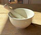Le Creuset Stoneware Mortar   Pestle 10 Fl Oz Meringue New Nib