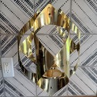 Vintage Mascot Mcm Brass Tone Sculptural Ribbon Hanging Candle Lantern