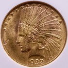 1932 Indian Head  10 Gold Eagle Obv Lamination Error Ngc Ms63 Mint Error