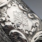 1901 British Antique Square Cut Glass Jar Pure Silver Lid The Alexander Clark