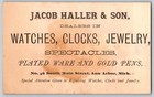 Jacob Haller   Son Ann Arbor Victorian Trade Card Boys Pushes Girl On Snow Sled