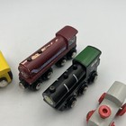 Lot Of 6 Imaginarium Wooden Engine   Passenger Trains Compatible W  Thomas Brio