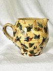 Atq 19thc Primitive Hand Thrown Yellow Sponge Ware Bulbous Creamer Pitcher 3    Ex