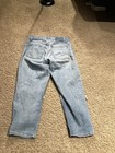 Abercrombie   Fitch Curve Love Mom High Rise Light Wash Blue Distressed Jeans