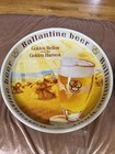 Set Of 2 Vintage Metal Ballantine s Ale   Beer Tray 12    13    Metal Serving Trays