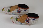 Northern Plains Beaded Cheyenne Moccasins -  10 5  L - Sinew Sewn