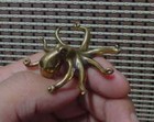 Vintage Style Solid Brass Pure Copper Sea Animal Octopus Figurine Statue