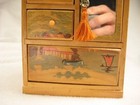 Japanese Vintage Pre War  Parquet Small Chest Mini Tansu Kohikidashi Mirror