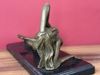Bronze Sculpture Statue Woman Marble Art Deco Paris J patoue Rare Lady Decor