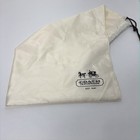 Coach Nylon Dust Cover Bag Large White Brown 23  Storage 23x19 Drawstring Satin