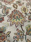 Vtg  Reversible Quilted Bedspread coverlet   Full queen  Floral