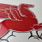 Vintage Mobil Gasoline Sign - Pegasus Motor Oil Gas Pump Station Porcelain Sign