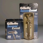 Vintage 93 Gillette Sensor Excel Razor Handle With 12 Refill Cartridges