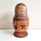 Early Soviet 20s Russian Matryoshka Artel Nesting Doll Vintage Painted Wood