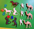 Nice Trio Of Vintage Reisler Arabs On Camels Or Horses In Factory Box       