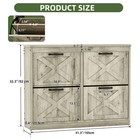 Oak Shoe Cabinet Storage Farmhouse W  4 Flip Drawers Sneakers Rack Organizer