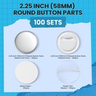 100 Sets Of Pinback Button Parts 2 25 Inch  58mm  - Button Maker Supplies For   