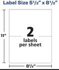 Avery 5126 Internet Shipping Labels White 5-1 2 X 8-1 2 In 200 Labels 100 Sheets