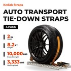 Auto Hauler Car Tie Down Straps For Trailers-4 Pack-104 Inch-swivel J Hooks     