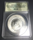  3  Signed Daniel Carr Anacs Ms 68 Graded And Slabbed 1902 Morgan Dollar