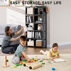 12 Cube Storage Organizer Diy Bookcase Metal Frame Shelving Unit Black Rack Home