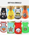 Only  3 99 Each  8 Pcs  Dog Puppy Cat Vest Shirt Cartoon Bundle Close Out Sale