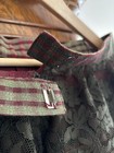 Vintage Traditional Skirt Tiered Skirt   Lace   Check   Unique Handmade Size 38 40