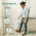 Diaper Pail Made With 70  Recycled Materials  Hands-free  White