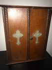 Antique Catholic Last Rites  Viaticum Cabinet