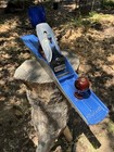 Record No  07 Bench Plane 22 In  2 3 8 In Blade Width  Blue Metal wood