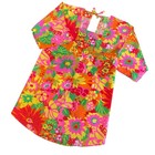 Groovy 60s 70s Vtg Design House Japan Womens Tie Back Apron House Smock Floral