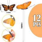 Ysleen 12 Set Monarch Butterfly Decoration Artificial Butterflies Feather Picks